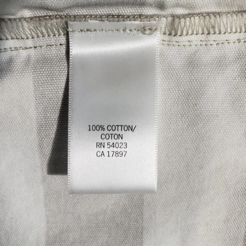 Banana‎ Republic Factory Pleated Mini Skirt Women's Size O Beige White Striped